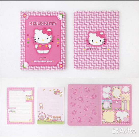 Блокнот для записей стикеры hello kitty kuromi