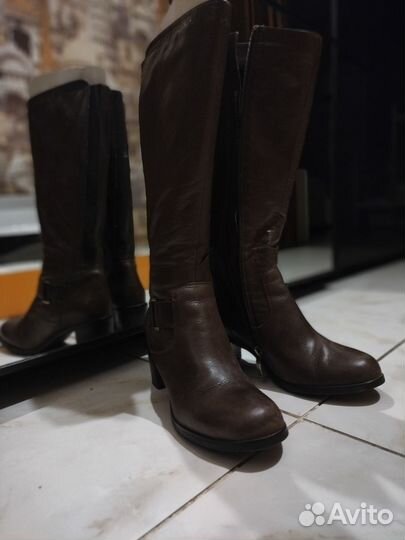 Зимние женские сапоги 38 натуральная кожа