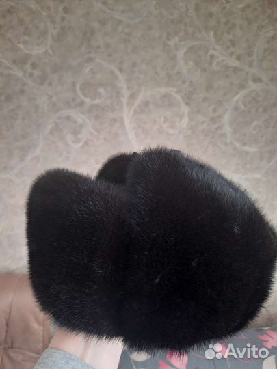 Норковая шапка мужская ушанка
