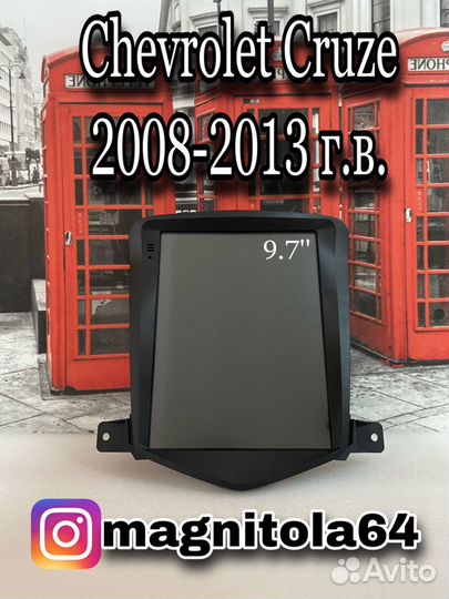 Android магнитола Tesla на Chevrolet Cruze