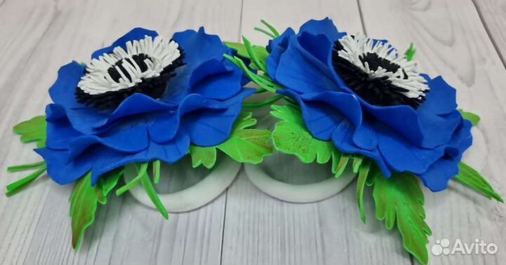 Резинки Анемоны ручной работы