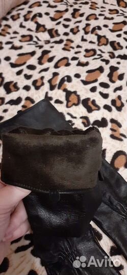 Перчатки женские кожаные