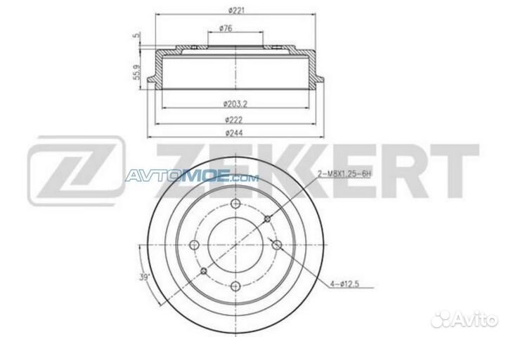 Барабан торм. зад. Hyundai Coupe 96- Elantra III 0