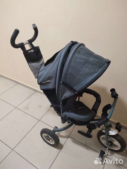 Велосипед с ручкой детский трёхколёсный