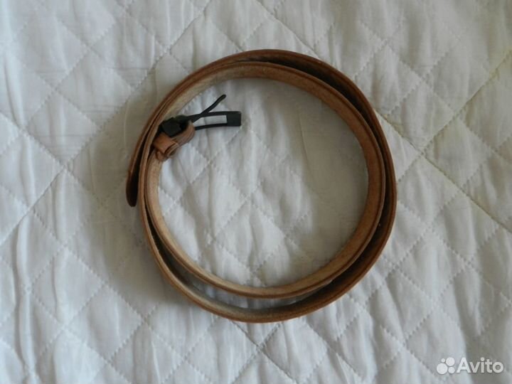 Ремень мужской кожаный коричневый