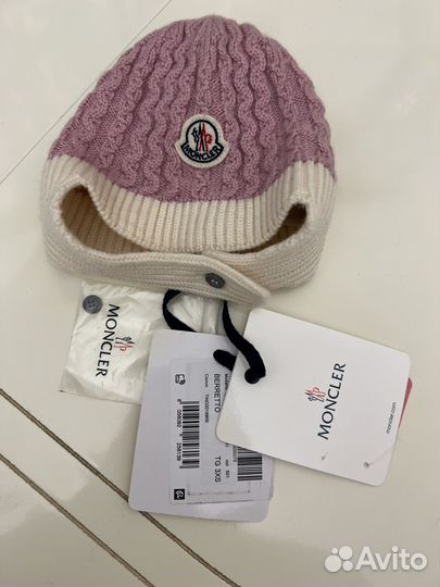 Moncler шапка 100 шерсть от 3м до 1,5 лет
