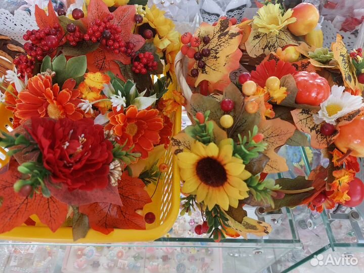 Заколка осенняя, ободок осень