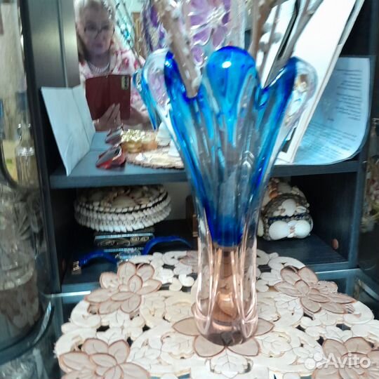 Ваза для цветов хрустальная 30 см