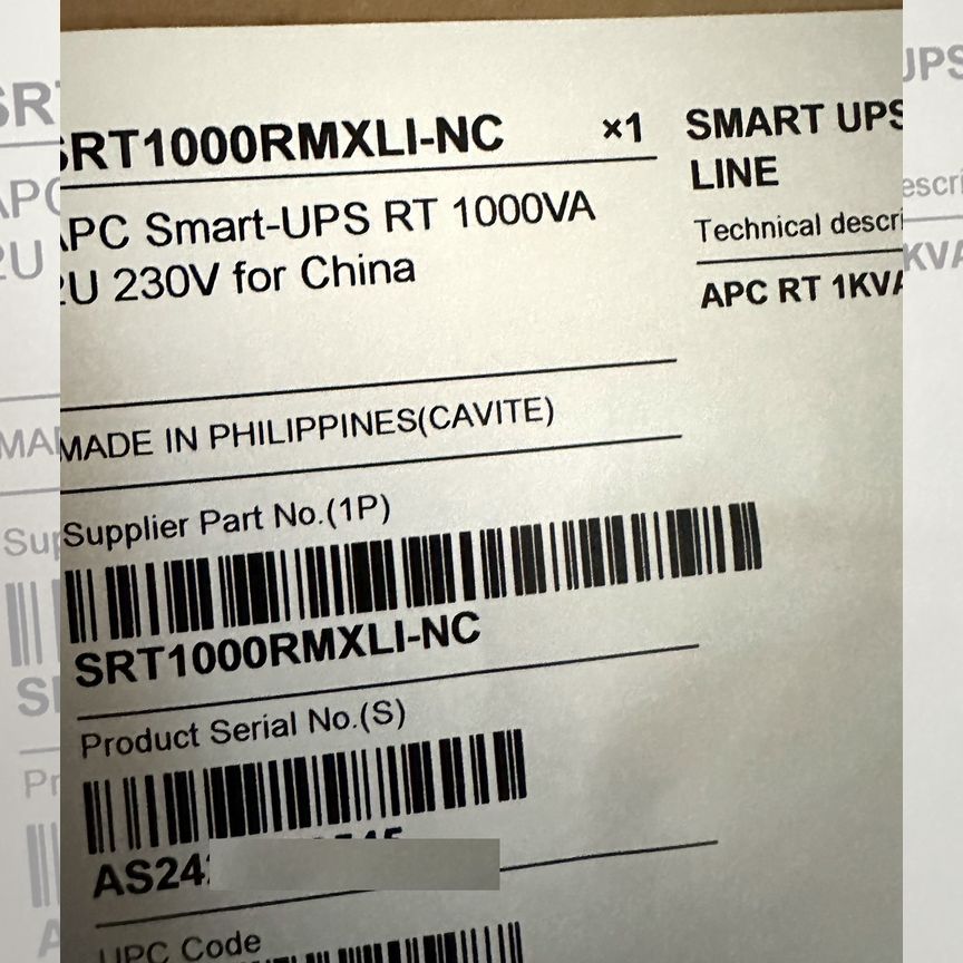 [SRT1000RMXLI-NC] Ибп Apc Вкл. Ap9631 С Датчиком Srt1000rmxli-Nc