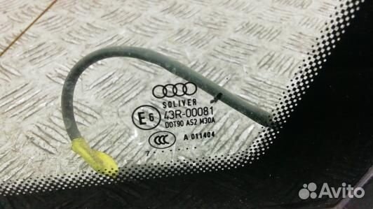 Стекло кузова боковое заднее правое audi A6 C6 (86