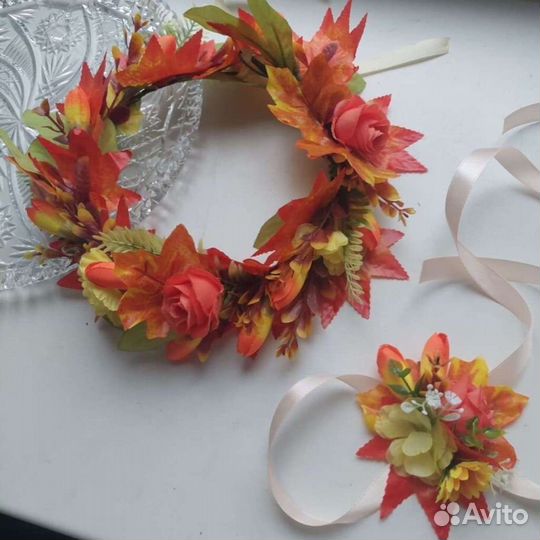 Ободок осенний заколка