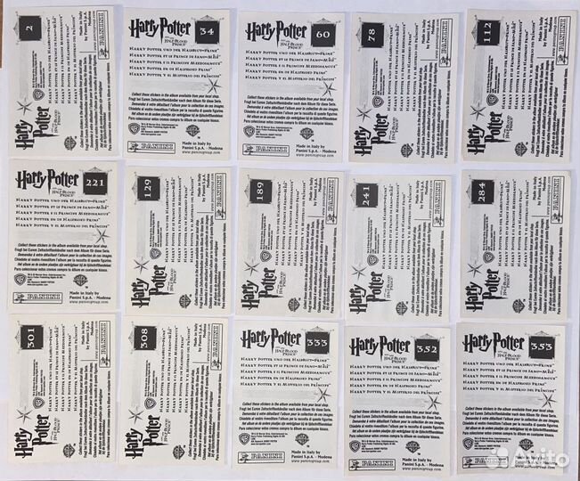 Гарри Поттер панини Harry Potter panini