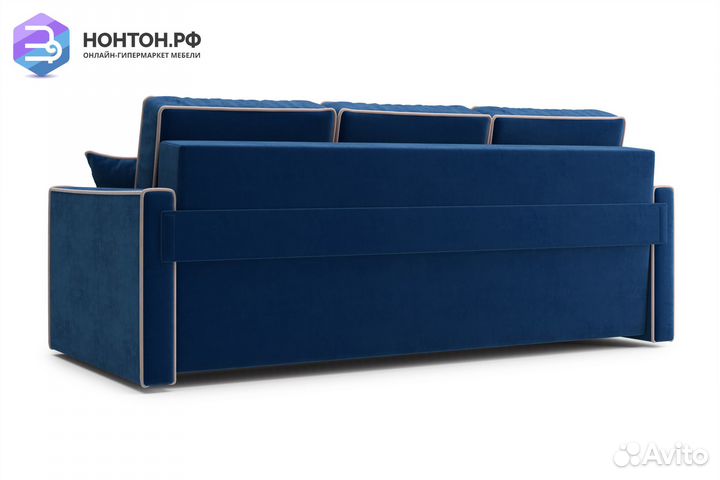 Диван еврокнижка Леон 3-х местный темно-синий