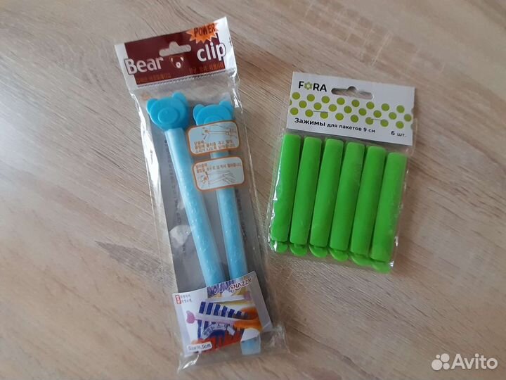 Новые зажимы для пакетов 2 набора. Цена за оба