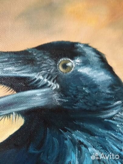 Ворон Картина маслом на холсте