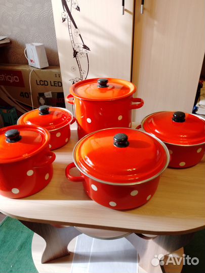 Набор из 5 кастрюль, сделано в СССР