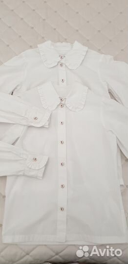 Блузка школьная, белая для девочки silver Spoon