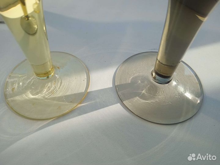 Фужеры винтажные цветное стекло