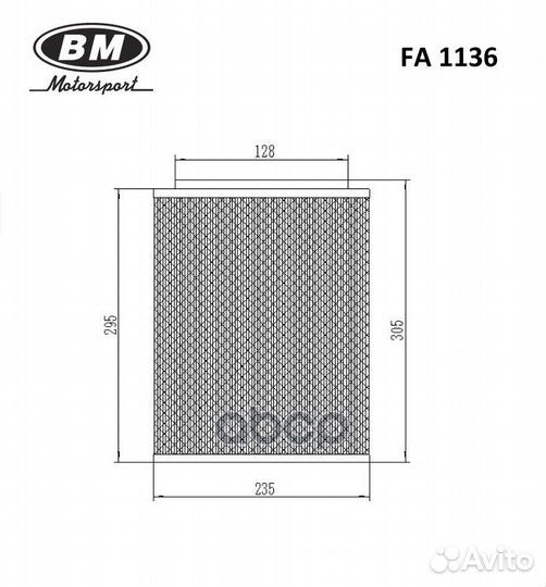 Фильтр воздушный FA1136 FA1136 BM-Motorsport