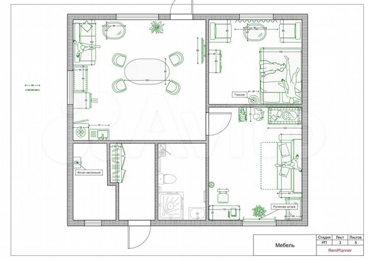 Дом 64 м² на участке 6,2 сот.