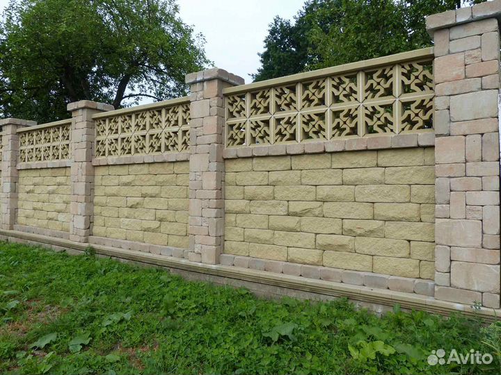 Забор из блока камня Патио