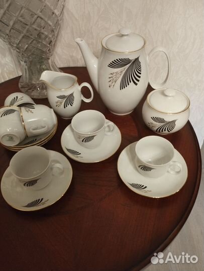 Изысканный кофейной сервиз Чехословакия