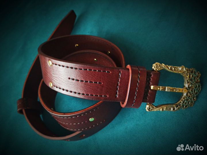 Ремень ручной работы из натуральной кожи