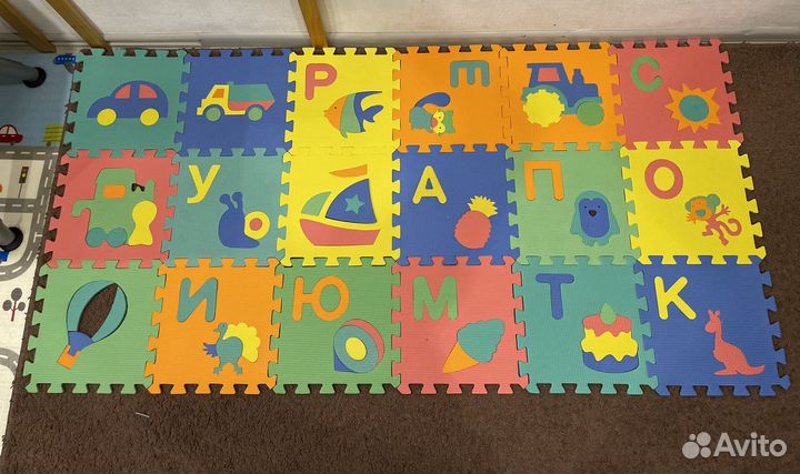 Мягкий коврик пазл детский развивающий