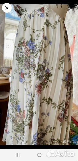 Длинное шифоновое платье