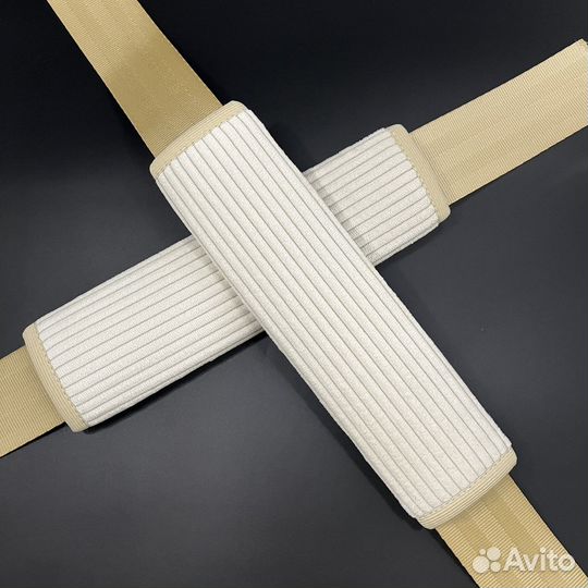 Накладки на ремни безопасности в бежевые