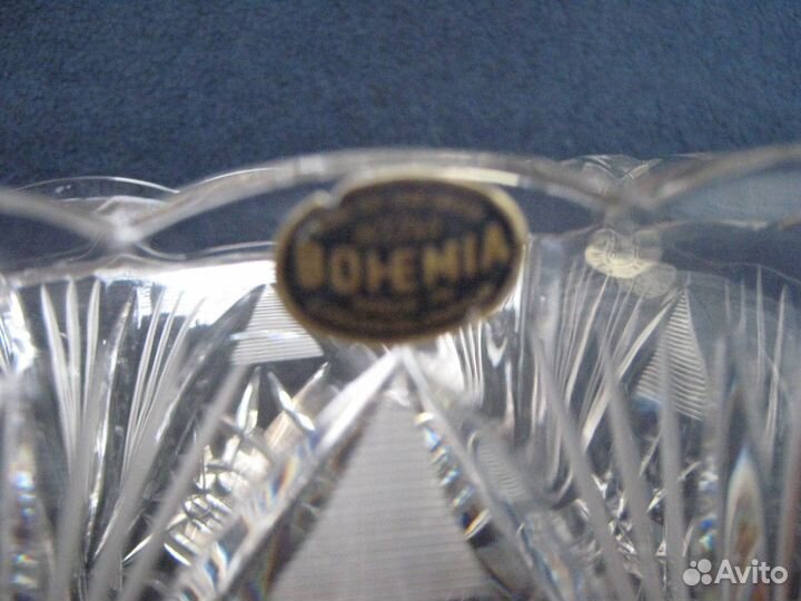 Ваза для цветов. Богемский хрусталь