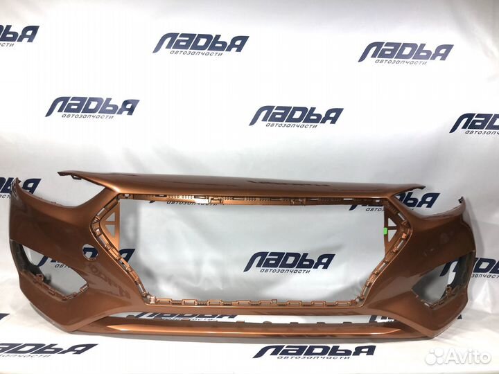 Бампер Hyundai Solaris(17) передний Оранжевый SN4