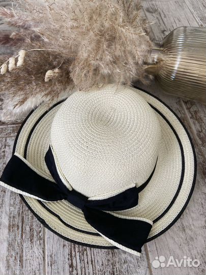 Шляпа женская летняя с бантом