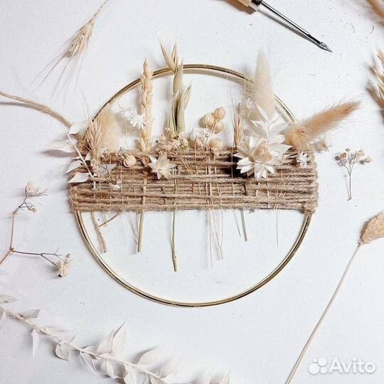 Мк Панно с сухоцветами