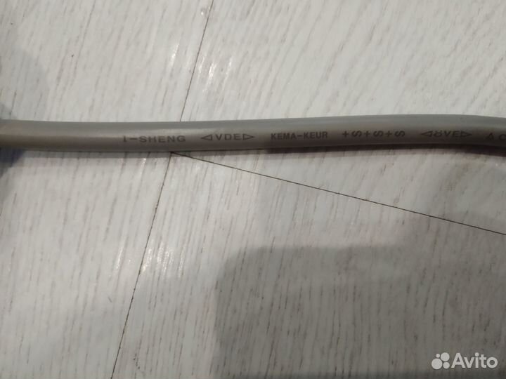 Кабель питания i-sheng vde kema-keur h05vv-f 3g 1m