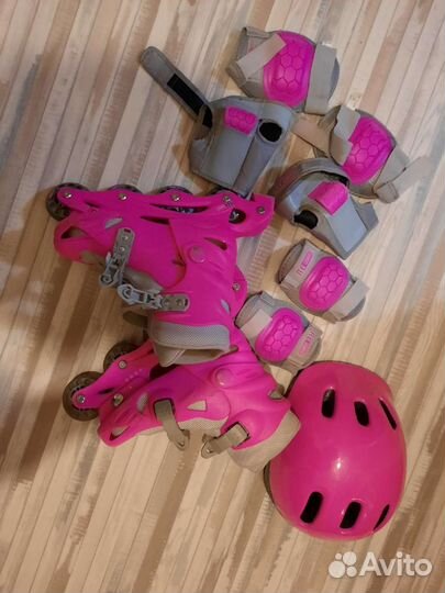 Роликовые коньки детские с защитой