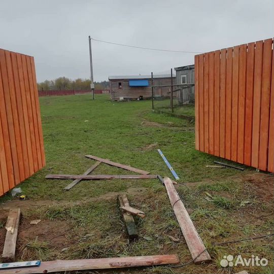 Ворота забор. Свай