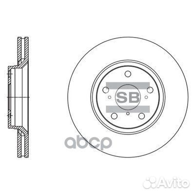 Диск тормозной toyota avensis 09- sd4605 Sangsi