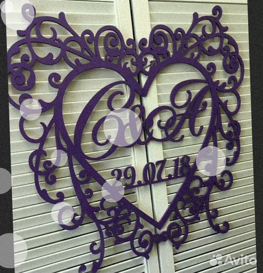 Монограмма на свадьбу (под заказ)