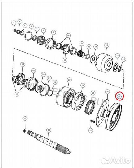 Суппорт выходного вала АКПП Cherokee WJ 4.0 -4.7