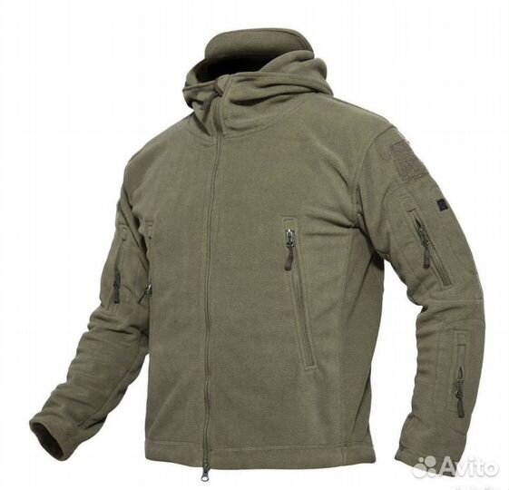 Флисовая кофта тактическая / толстовка олива