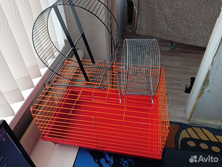 Клетка и колесо для грызунов