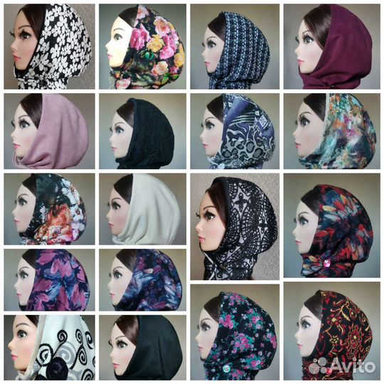 Шапки, капоры, береты, кепи, повязки, косынки