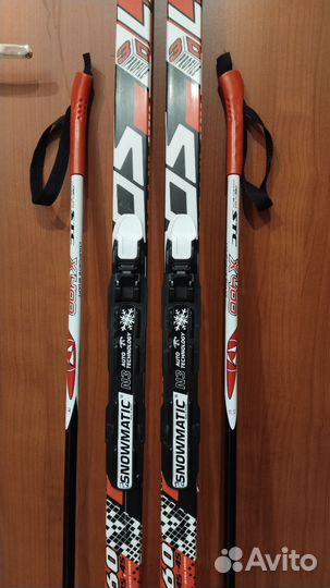 Лыжи беговые детские 160 см с палками