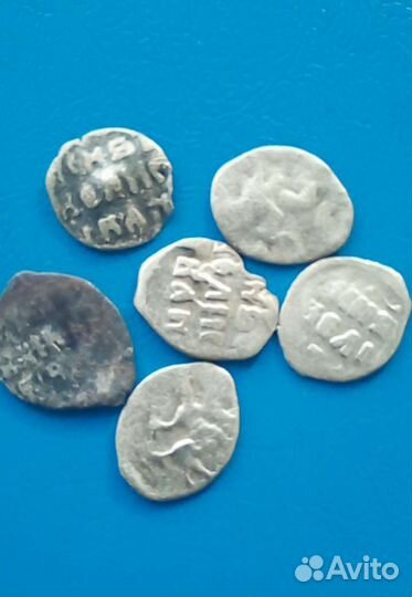 Серебряные монеты 16-17 век, чешуя (оригинал)