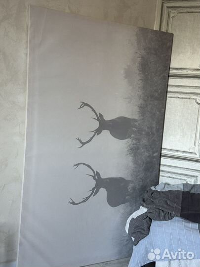 Картина бьеркста олени в тумане икеа IKEA