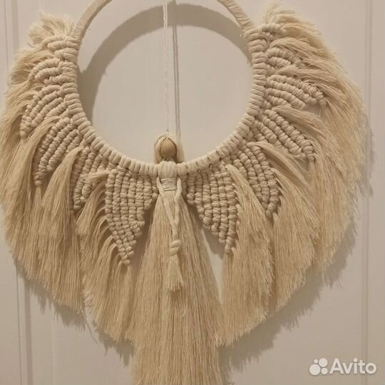 Ангел макраме панно мандала