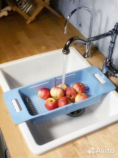 Раздвижной дуршлаг для раковины