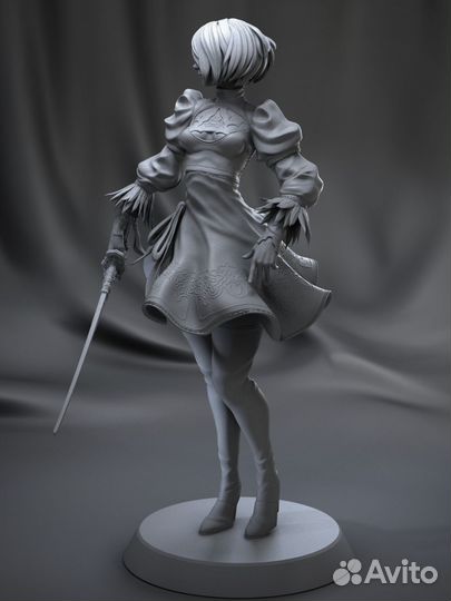 Модель 2B Nier Automata под сборку и покраску