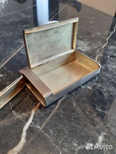 Портсигар серебряный царский